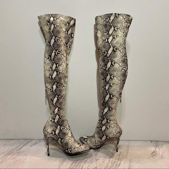 Steve Madden Debbie Snake Over the Knee Boot 5.5M - Picture 4 of 12